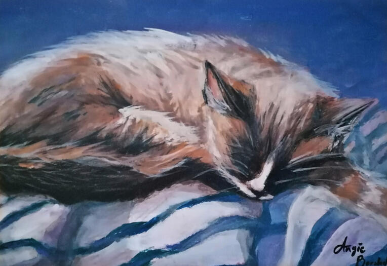 Pintura acrílica sobre papel.