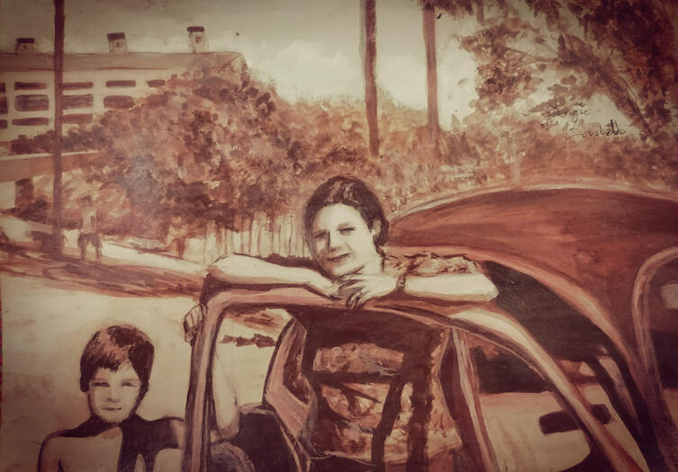 Pintura de fotografía antigüa